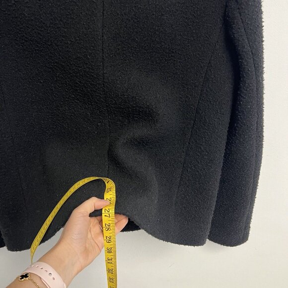 Allsaints Eds Wool-Blend Peacoat Men's Black 38 - Picture 13 of 15